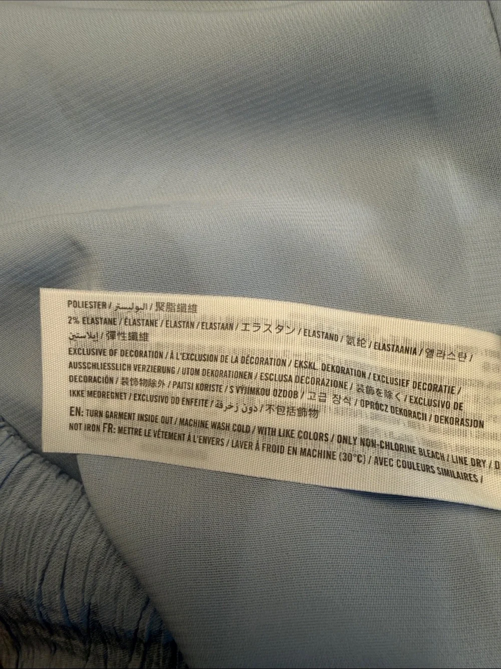 Abercrombie & Fitch Baby Blue Smocked Bodice crinkled Maxi Dress SZ L